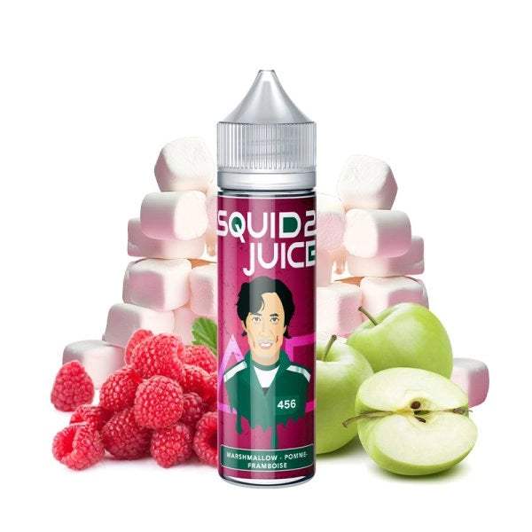 🍬 Squid Juice 2 – 456 | E-liquide marshmallow, pomme & framboise – 50 ml sans nicotine