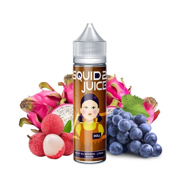 🍇 Squid Juice 2 – Doll | E-liquide fruit du dragon, litchi & raisin – 50 ml sans nicotine