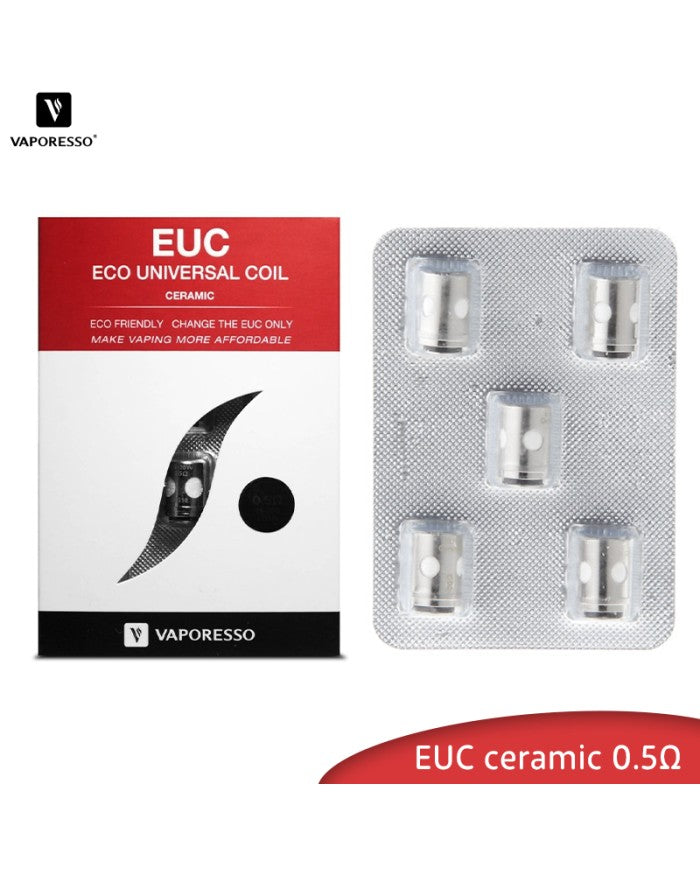Résistances EUC (x5) Vaporesso chez Vapo'Chill Résistance 0.4ohm traditional