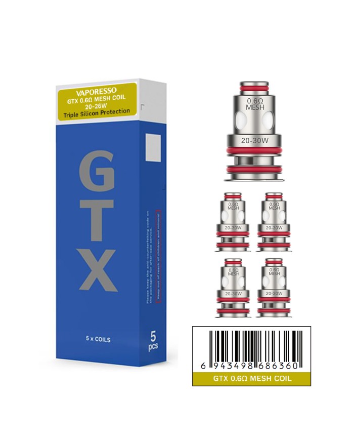 Résistances GTX (x5) Vaporesso chez Vapo'Chill Résistance Mesh 0.3ohm