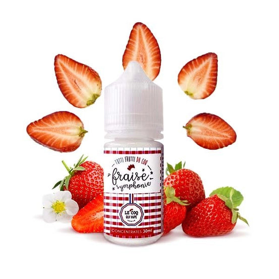 🍓Concentré  Fraise Symphonie 30ml Le Coq qui Vape