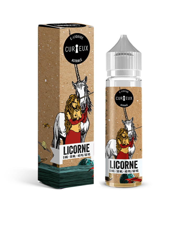 Licorne 50ml Curieux chez Vapo'Chill Nicotine 0mg