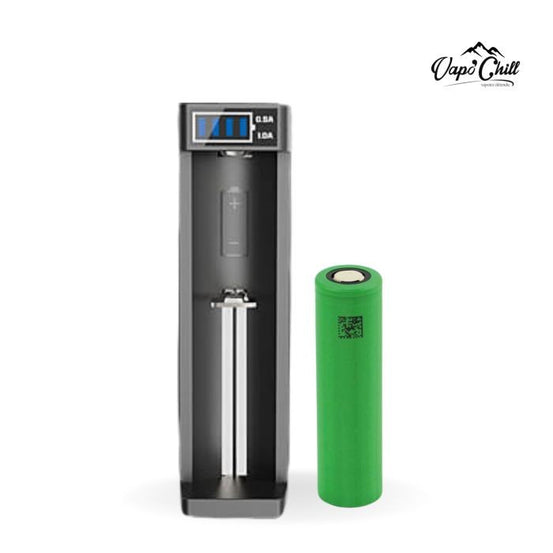 Pack Chargeur MC1 + Accu 18650 chez Vapo'Chill NULL NULL